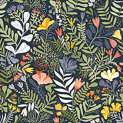 Galerie Wallcoverings Product Code: S55010 - Sommarang Wallpaper Collection Galerie Wallcoverings Product Code S55010 - Sommarang Wallpaper Collection - Blue Multi-coloured Colours - Wild Flowers Design