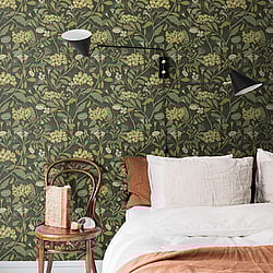 Galerie Wallcoverings Product Code: S55022 - Sommarang Wallpaper Collection Galerie Wallcoverings Product Code S55022 - Sommarang Wallpaper Collection - Dark green Colours - Abstract Flora Design