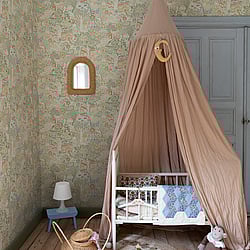 Galerie Wallcoverings Product Code: S63001 - Sommarang 2 Wallpaper Collection Galerie Wallcoverings Product Code S63001 - Sommarang 2 Wallpaper Collection - Green, yellow, red Colours - Fairytale woodland village Design