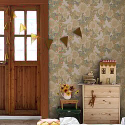 Galerie Wallcoverings Product Code: S63008 - Sommarang 2 Wallpaper Collection Galerie Wallcoverings Product Code S63008 - Sommarang 2 Wallpaper Collection - Yellow Colours - Songbirds flying over fields of sunflowers Design