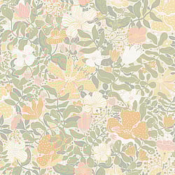 Galerie Wallcoverings Product Code: S63019 - Sommarang 2 Wallpaper Collection Galerie Wallcoverings Product Code S63019 - Sommarang 2 Wallpaper Collection - Light green Colours - Summertime illustrative floral Design