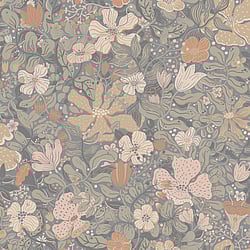 Galerie Wallcoverings Product Code: S63020 - Sommarang 2 Wallpaper Collection Galerie Wallcoverings Product Code S63020 - Sommarang 2 Wallpaper Collection - Grey Colours - Summertime illustrative floral Design