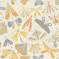 Galerie Wallcoverings Product Code: S63023 - Sommarang 2 Wallpaper Collection Galerie Wallcoverings Product Code S63023 - Sommarang 2 Wallpaper Collection - Yellow, blue Colours - Enchanting butterflies and dragonflies Design