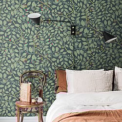Galerie Wallcoverings Product Code: S65105 - Sommarang Wallpaper Collection Galerie Wallcoverings Product Code S65105 - Sommarang Wallpaper Collection - Green Colours - Leafy Vines Design