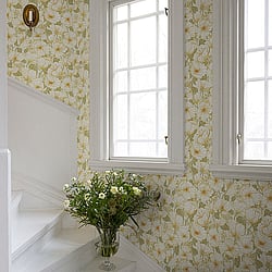 Galerie Wallcoverings Product Code: S65111 - Sommarang Wallpaper Collection Galerie Wallcoverings Product Code S65111 - Sommarang Wallpaper Collection - Green Colours - Retro Poppy Design