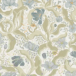 Galerie Wallcoverings Product Code: S65115 - Sommarang Wallpaper Collection Galerie Wallcoverings Product Code S65115 - Sommarang Wallpaper Collection - Blue Green Colours - Tulip Design
