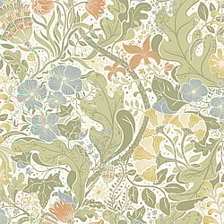 Galerie Wallcoverings Product Code: S83101 - Sommarang Wallpaper Collection Galerie Wallcoverings Product Code S83101 - Sommarang Wallpaper Collection - Beige Colours - Swedish Flowers and Leaves Design