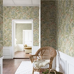Galerie Wallcoverings Product Code: S83101 - Sommarang Wallpaper Collection Galerie Wallcoverings Product Code S83101 - Sommarang Wallpaper Collection - Beige Colours - Swedish Flowers and Leaves Design