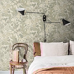 Galerie Wallcoverings Product Code: S83105 - Sommarang Wallpaper Collection Galerie Wallcoverings Product Code S83105 - Sommarang Wallpaper Collection - Cream Colours - Swedish Flowers and Leaves Design