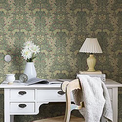 Galerie Wallcoverings Product Code: S83113 - Sommarang Wallpaper Collection Galerie Wallcoverings Product Code S83113 - Sommarang Wallpaper Collection - Green Colours - Swedish Floral Design