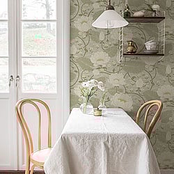 Galerie Wallcoverings Product Code: S83124 - Sommarang Wallpaper Collection Galerie Wallcoverings Product Code S83124 - Sommarang Wallpaper Collection - Greige Colours - Lotus Flower Design