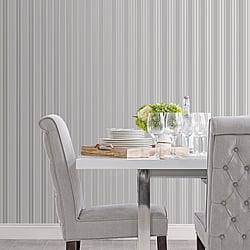Galerie Wallcoverings Product Code: SB37905 - Simply Silks 4 Wallpaper Collection Galerie Wallcoverings Product Code SB37905 - Simply Silks 4 Wallpaper Collection - Metallic Silver Colours - Classic Stripe Design
