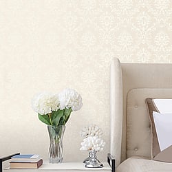 Galerie Wallcoverings Product Code: SB37910 - Simply Silks 4 Wallpaper Collection Galerie Wallcoverings Product Code SB37910 - Simply Silks 4 Wallpaper Collection - Ivory Colours - Classic Damask Design