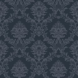 Galerie Wallcoverings Product Code: SB37912 - Simply Silks 4 Wallpaper Collection Galerie Wallcoverings Product Code SB37912 - Simply Silks 4 Wallpaper Collection - Navy Colours - Classic Damask Design