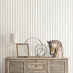 Galerie Wallcoverings Product Code: SB37914 - Simply Silks 4 Wallpaper Collection Galerie Wallcoverings Product Code SB37914 - Simply Silks 4 Wallpaper Collection - Ivory, Grey Colours - Formal Stripe Design