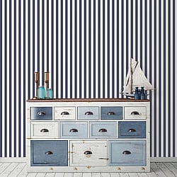 Galerie Wallcoverings Product Code: SH34502 - Simply Stripes 3 Wallpaper Collection Galerie Wallcoverings Product Code SH34502 - Simply Stripes 3 Wallpaper Collection - Navy Colours - Regency Stripe Design