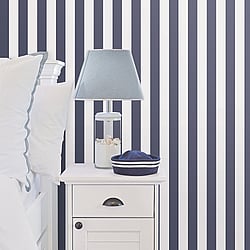 Galerie Wallcoverings Product Code: SH34555 - Simply Stripes 3 Wallpaper Collection Galerie Wallcoverings Product Code SH34555 - Simply Stripes 3 Wallpaper Collection - Navy Colours - Tent Stripe Design