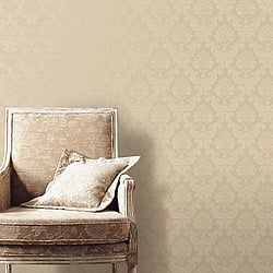 Galerie Wallcoverings Product Code: SK34719 - Simply Silks 3 Wallpaper Collection Galerie Wallcoverings Product Code SK34719 - Simply Silks 3 Wallpaper Collection - Dark Cream Colours - Feathered Damask Design