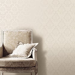 Galerie Wallcoverings Product Code: SK34763 - Simply Silks 3 Wallpaper Collection Galerie Wallcoverings Product Code SK34763 - Simply Silks 3 Wallpaper Collection - Ivory Colours - Feathered Damask Design