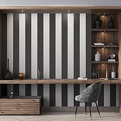 Galerie Wallcoverings Product Code: SS21235 - Style Sisters Classic Wallpaper Collection Galerie Wallcoverings Product Code SS21235 - Style Sisters Classic Wallpaper Collection - Wide Stripe Black Design