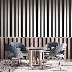 Galerie Wallcoverings Product Code: SS21239 - Style Sisters Classic Wallpaper Collection Galerie Wallcoverings Product Code SS21239 - Style Sisters Classic Wallpaper Collection - Flock Stripe Black Design