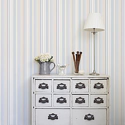Galerie Wallcoverings Product Code: ST36909 - Simply Stripes 3 Wallpaper Collection Galerie Wallcoverings Product Code ST36909 - Simply Stripes 3 Wallpaper Collection - Blue Beige Taupe Colours - Step Stripe Design