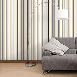 Galerie Wallcoverings Product Code: ST36910 - Simply Stripes 3 Wallpaper Collection Galerie Wallcoverings Product Code ST36910 - Simply Stripes 3 Wallpaper Collection - Black Tan Colours - Step Stripe Design