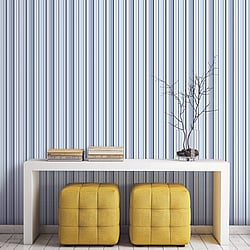 Galerie Wallcoverings Product Code: ST36911 - Simply Stripes 3 Wallpaper Collection Galerie Wallcoverings Product Code ST36911 - Simply Stripes 3 Wallpaper Collection - Navy Blue Colours - Step Stripe Design