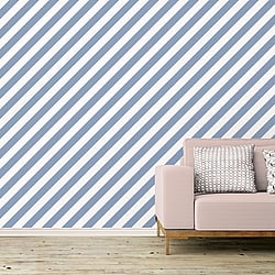 Galerie Wallcoverings Product Code: ST36916 - Simply Stripes 3 Wallpaper Collection Galerie Wallcoverings Product Code ST36916 - Simply Stripes 3 Wallpaper Collection - Blue Colours - Diagonal Stripe Design