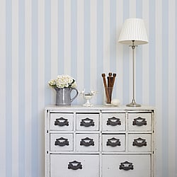 Galerie Wallcoverings Product Code: SY33916 - Simply Stripes 3 Wallpaper Collection Galerie Wallcoverings Product Code SY33916 - Simply Stripes 3 Wallpaper Collection - Light Beige Light Blue Colours - Tent Stripe Design