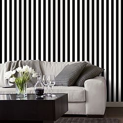 Galerie Wallcoverings Product Code: SY33918 - Simply Stripes 3 Wallpaper Collection Galerie Wallcoverings Product Code SY33918 - Simply Stripes 3 Wallpaper Collection - Pearl Black Colours - Tent Stripe Design