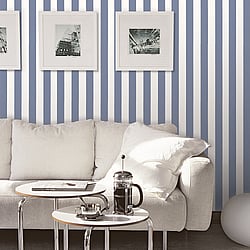 Galerie Wallcoverings Product Code: SY33921 - Simply Stripes 3 Wallpaper Collection Galerie Wallcoverings Product Code SY33921 - Simply Stripes 3 Wallpaper Collection - Blue Colours - Tent Stripe Design