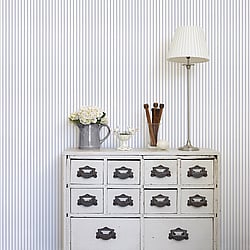 Galerie Wallcoverings Product Code: SY33929 - Simply Stripes 3 Wallpaper Collection Galerie Wallcoverings Product Code SY33929 - Simply Stripes 3 Wallpaper Collection - Light Blue Colours - Ticking Stripe Design