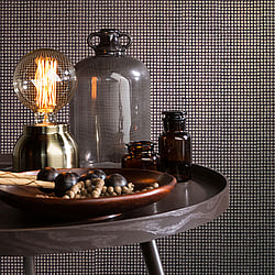 Galerie Wallcoverings Product Code: TP21243 - Passenger Wallpaper Collection Galerie Wallcoverings Product Code TP21243 - Passenger Wallpaper Collection - Brown Black Colours - Glitter Squares Design