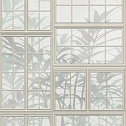 Galerie Wallcoverings Product Code WH45213M - Welcome Home Murals Wallpaper Collection - Cream, Grey, Green Colours - Botanic View Design