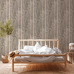 Galerie Wallcoverings Product Code: WW22213 - Woods And Wicker Wallpaper Collection Galerie Wallcoverings Product Code WW22213 - Woods And Wicker Wallpaper Collection - Beige Cream Black Colours - Reclaimed Wood Effect Motif Design