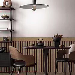 Galerie Wallcoverings Product Code: WW22227 - Woods And Wicker Wallpaper Collection Galerie Wallcoverings Product Code WW22227 - Woods And Wicker Wallpaper Collection - Brown Black Colours - Dado Panel Effect Motif Design