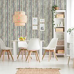 Galerie Wallcoverings Product Code: WW22234 - Woods And Wicker Wallpaper Collection Galerie Wallcoverings Product Code WW22234 - Woods And Wicker Wallpaper Collection - Blue Brown White Colours - Narrow Wood Stripe Effect Motif Design