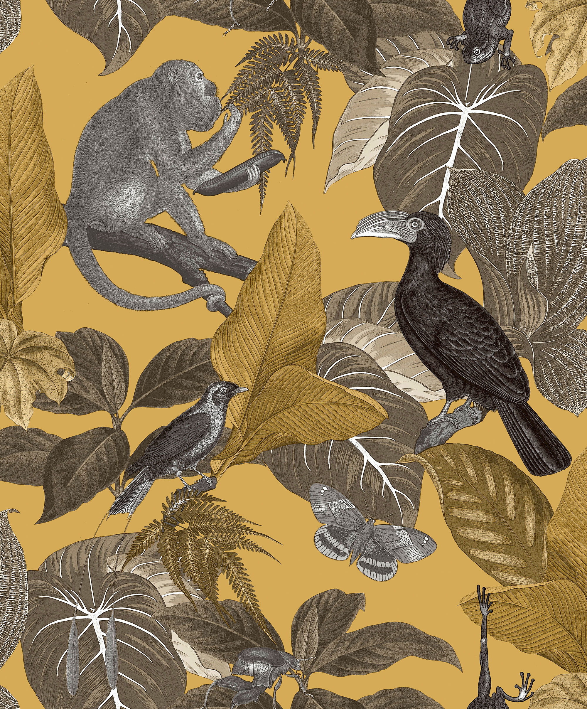 Galerie Wallcoverings Product Code 18502 - Into The Wild Wallpaper Collection - Yellow Colours -  