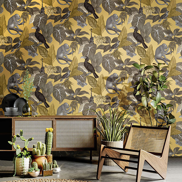 Galerie Wallcoverings Product Code 18502 - Into The Wild Wallpaper Collection - Yellow Colours -  