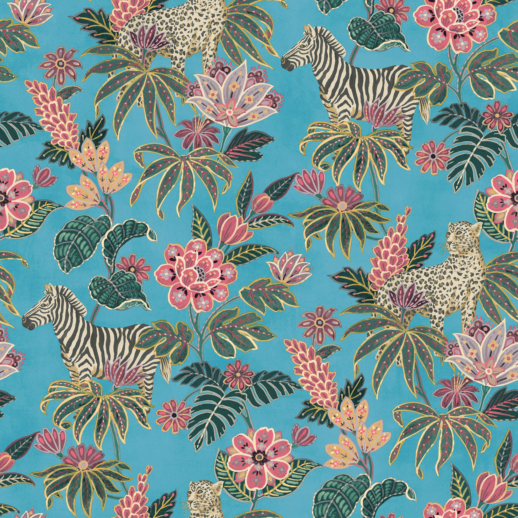 Galerie Wallcoverings Product Code 18523 - Into The Wild Wallpaper Collection - Blue Colours -  
