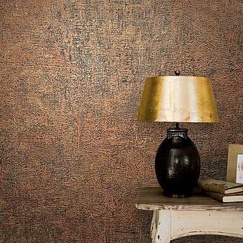 Galerie Wallcoverings Product Code 32829 - New Textures Wallpaper Collection - Orange Black Colours -  