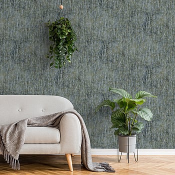 Galerie Wallcoverings Product Code 65013 - Feel Wallpaper Collection - Dark Blue Gold Light Blue Colours -  