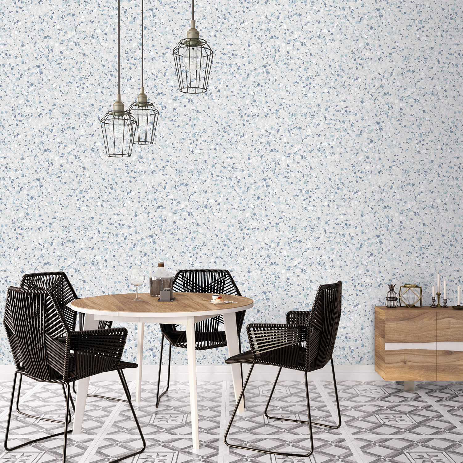 Galerie Wallcoverings Product Code 7376 - Evergreen Wallpaper Collection - Blue Mica Colours -  