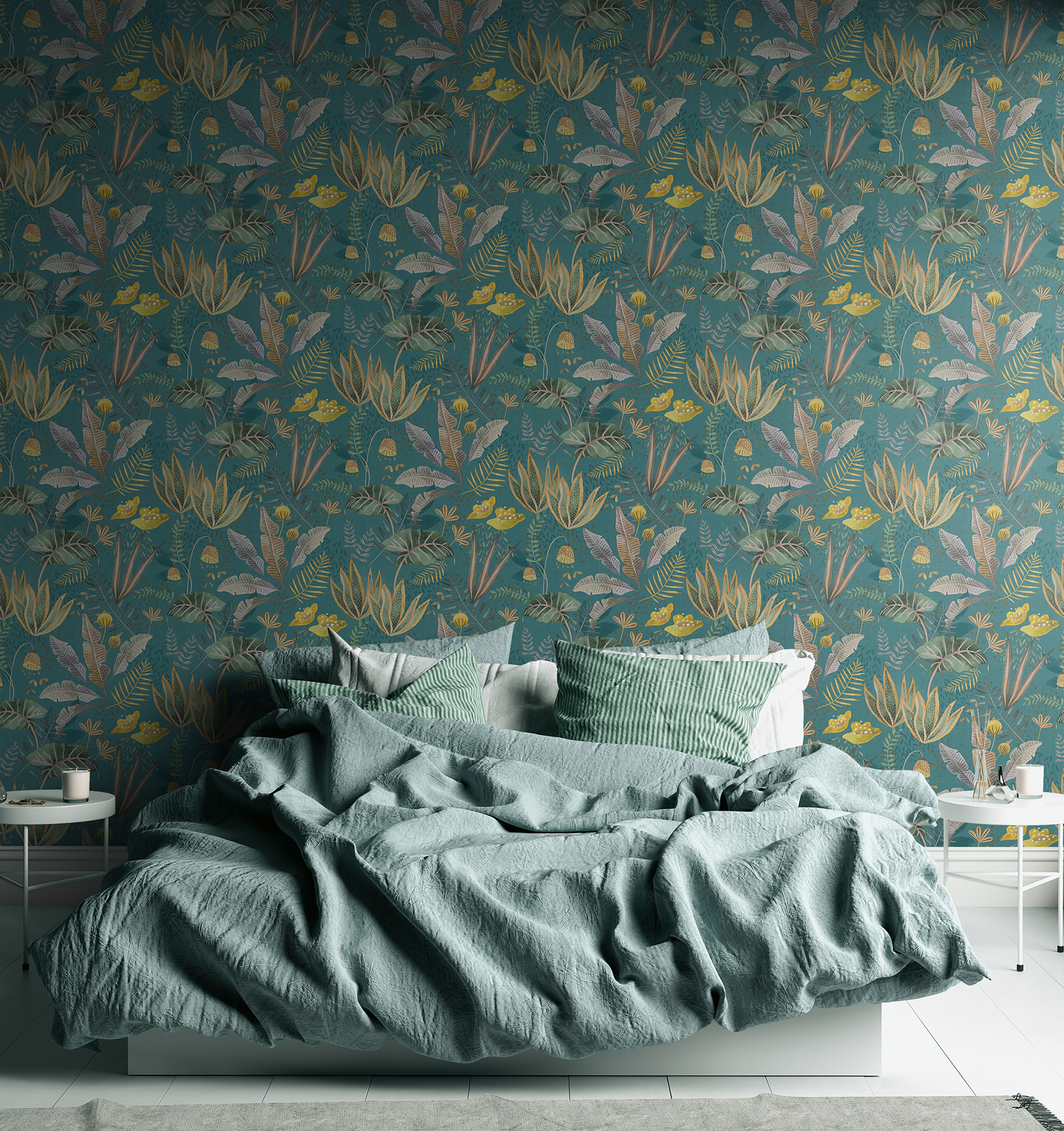 Galerie Wallcoverings Product Code FL61123 - Flourish Wallpaper Collection - Blue/Yellow Colours -  