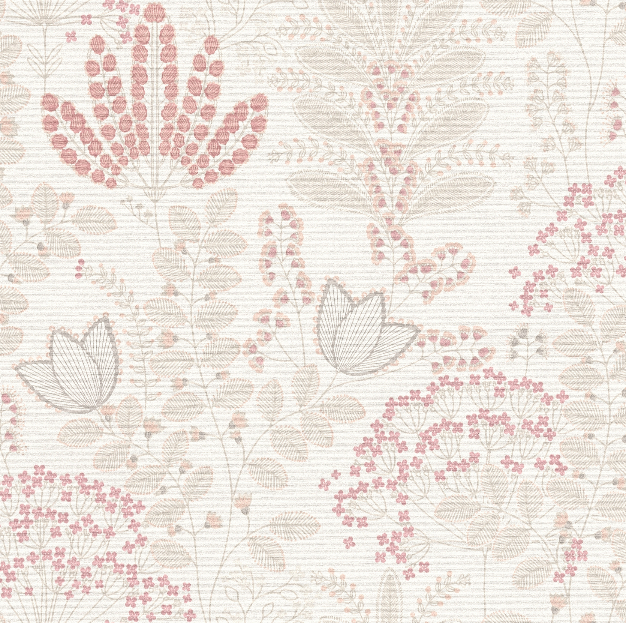 Galerie Wallcoverings Product Code FL61126 - Flourish Wallpaper Collection - Grey/Pink Colours -  
