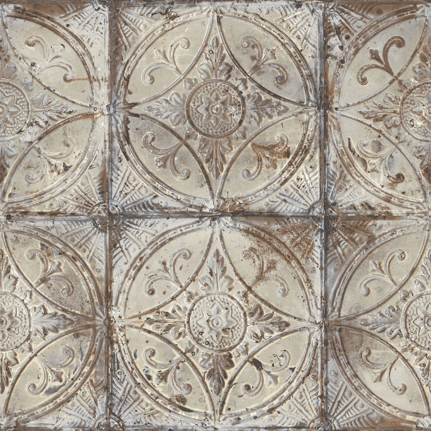 Galerie Wallcoverings Product Code G45373 - Grunge Wallpaper Collection - Cream Grey Bronze Colours -  