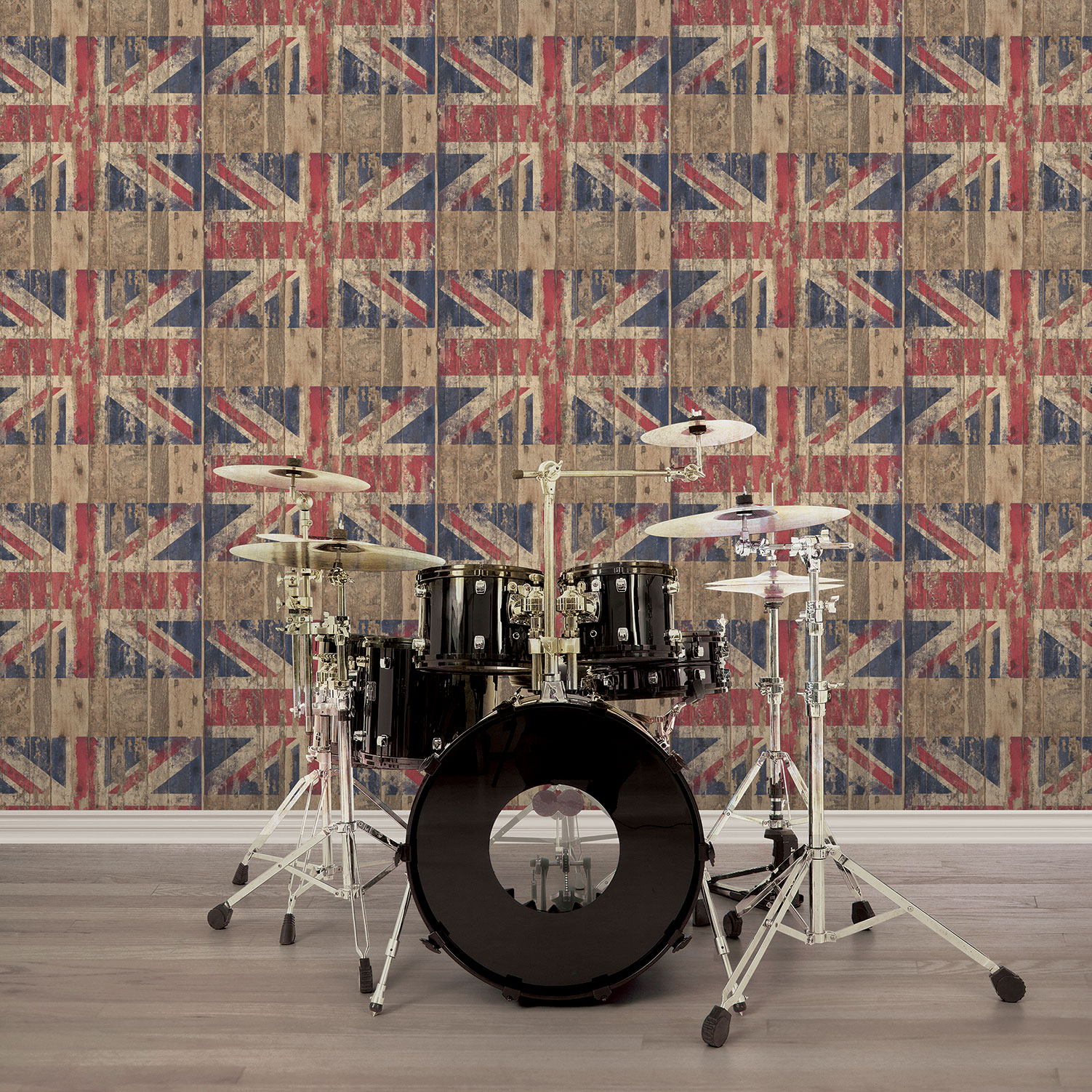 Galerie Wallcoverings Product Code G45384 - Grunge Wallpaper Collection - Brown Red Blue Colours -  