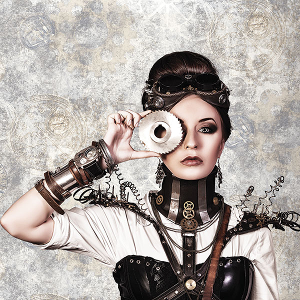 Galerie Wallcoverings Product Code G56221 - Steampunk Wallpaper Collection - Silver Grey Colours -  