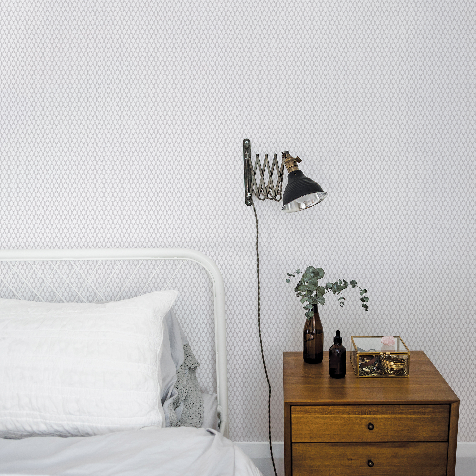 Galerie Wallcoverings Product Code G56655 - Small Prints Wallpaper Collection - Silver White Colours -  